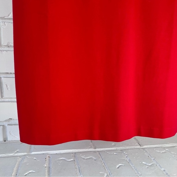 Talbots Round Neck Short Sleeve Ponte Sheath Back Zip Dress, Red, Size 4 - Picture 5 of 13